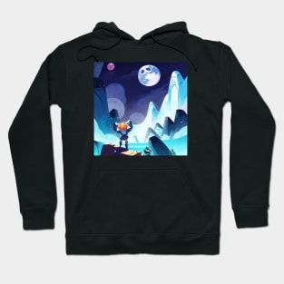 Lost Robot in a uninhabited planet Hoodie